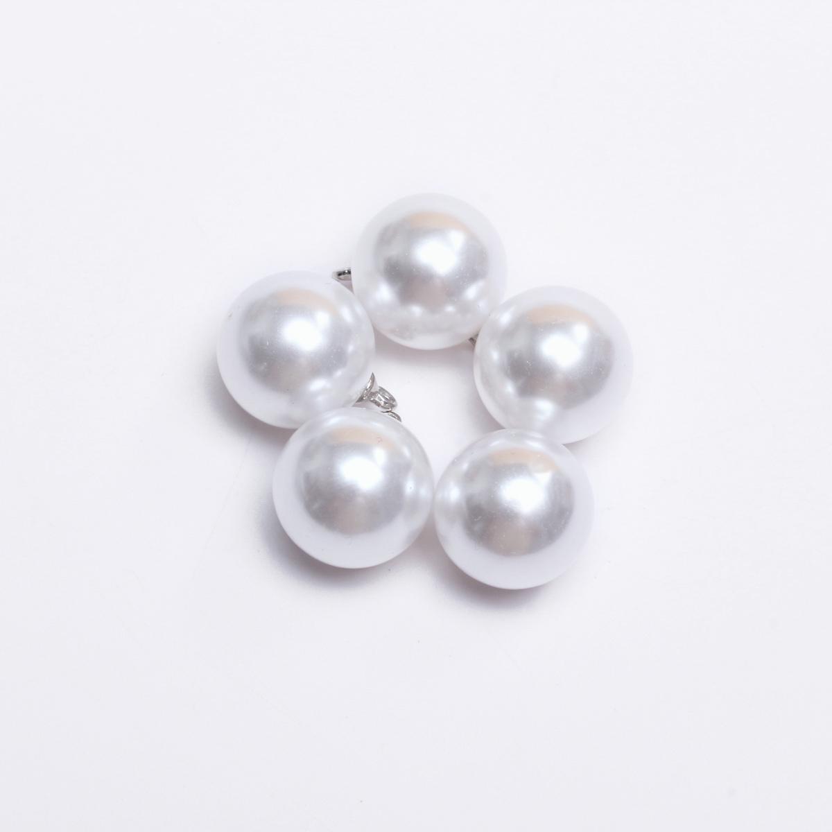 

4-16 мм 5/10 шт. Для виготовлення ювелірних виробів DIY Намисто Сережки Імітація перлин Підвіски Матеріали Модні білі перлини Розсипчасті намистини Аксесуари ручної роботи 14mm/5pcs срібний