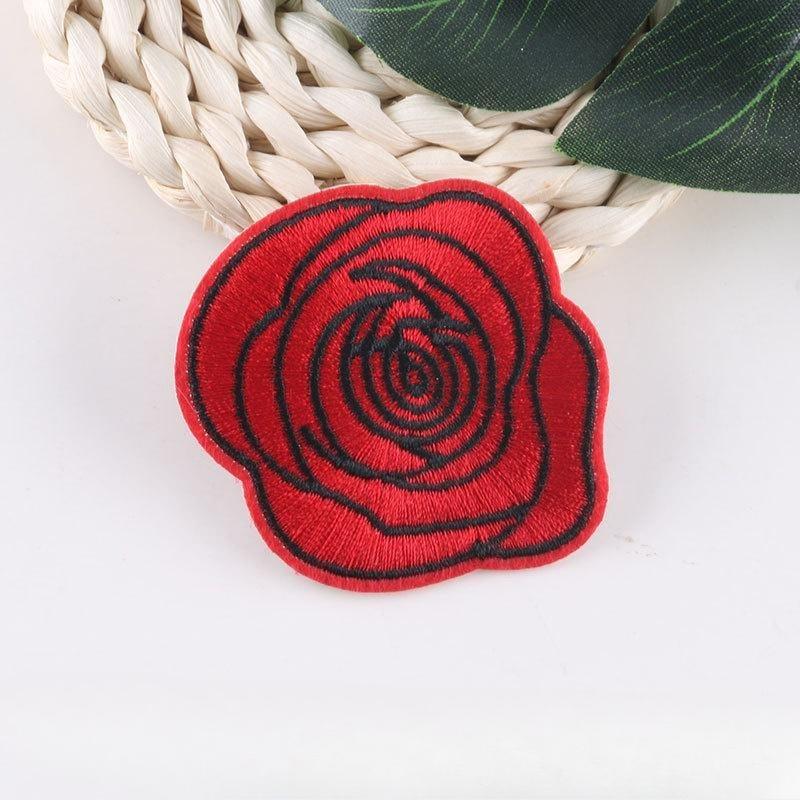 11Pcs Embroidery Rose Flower Sew Iron On Home Patch Badge Bag Hat Dress Applique Rose Patch