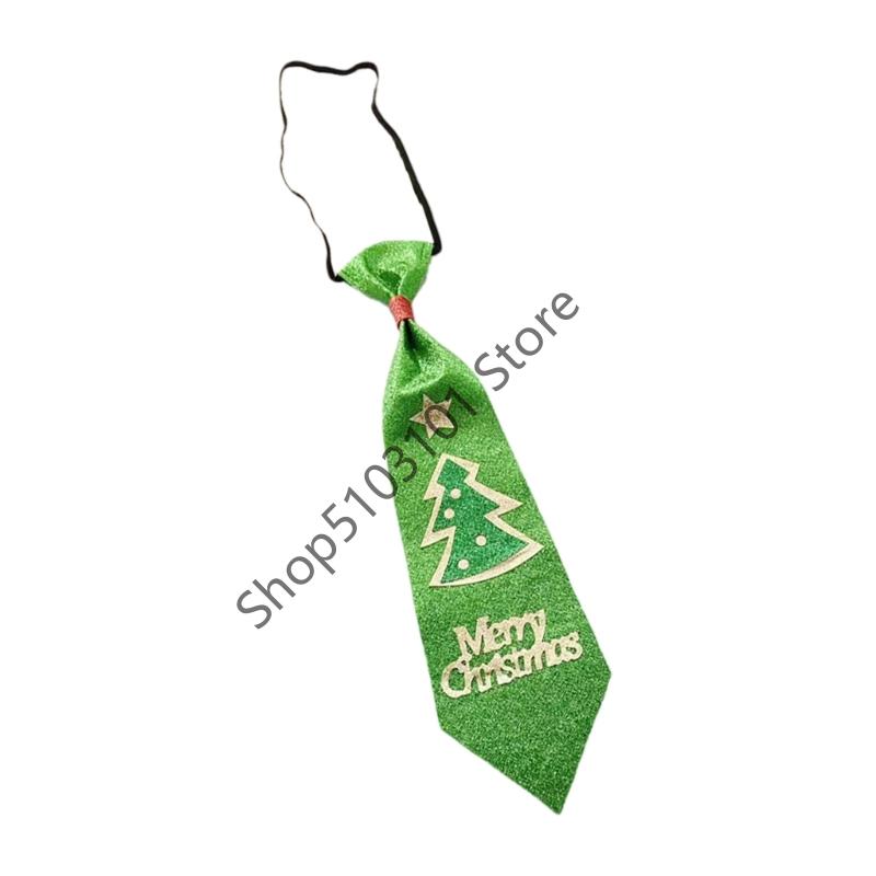 X6HE Festive Necktie Holiday Performances Decoration Quick Wear Party Attire