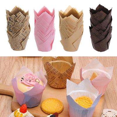 & Kitchen Pastry Tools Bakeware Tulip Baking Cup Greaseproof Paper Cake Muffin Cups Cupcake Liners