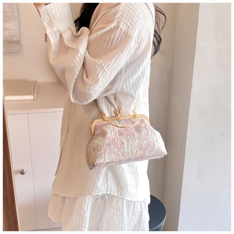 Chinese Style Handbag Embroidery Evening Bag Retro Single Shoulder Crossbody Bag Ladies Shell Bag