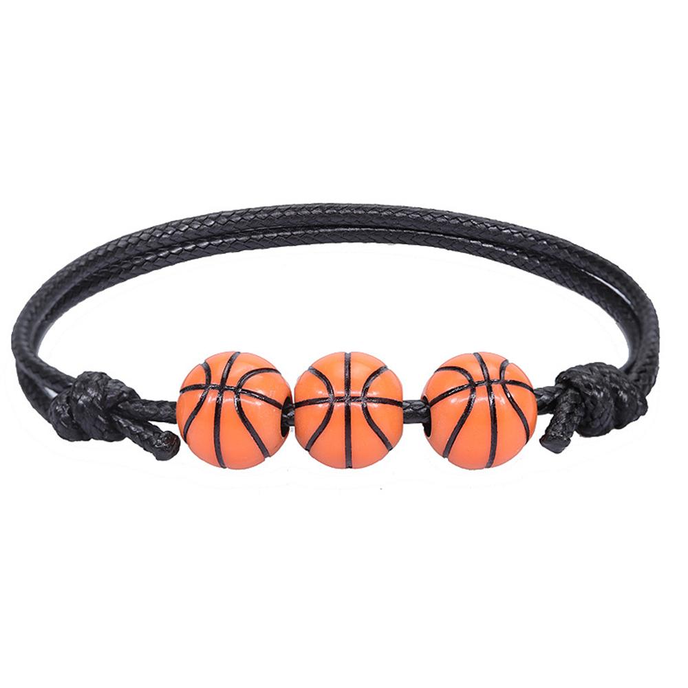 Fashion Football Basketball Baseball Braided Bracelet Adjustable Wrist Rope Unisex Couple Bangle Students Sports Match Souvenir