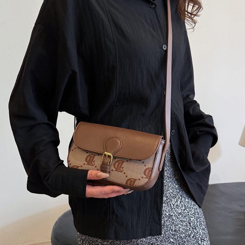 Spring and summer new bag retro printed small square bag fashion explosion popular women's bag shoulder messenger bag