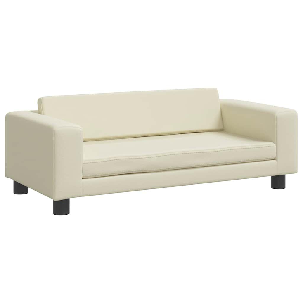 vidaXL Dog Bed with Extension Cream 100x50x30 Cm Faux Leather