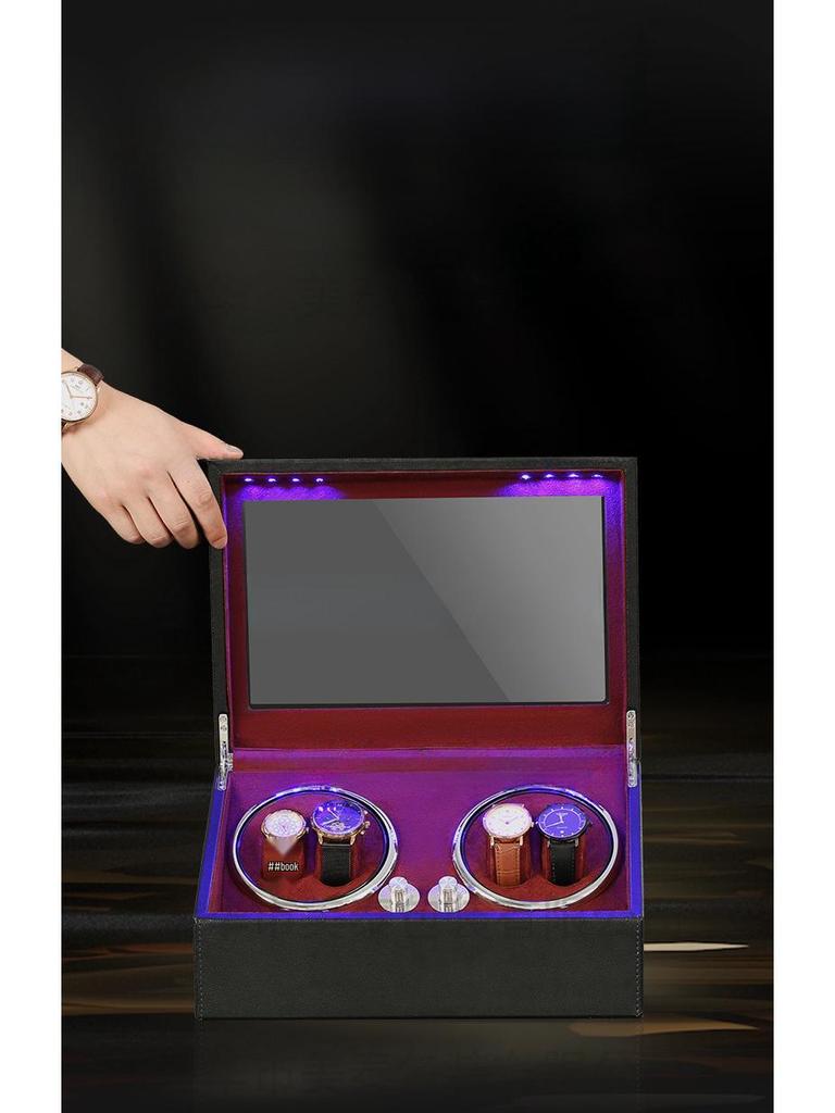Întinzător electric pentru ceasuri cu lumină LED - Cutie de depozitare 4+6