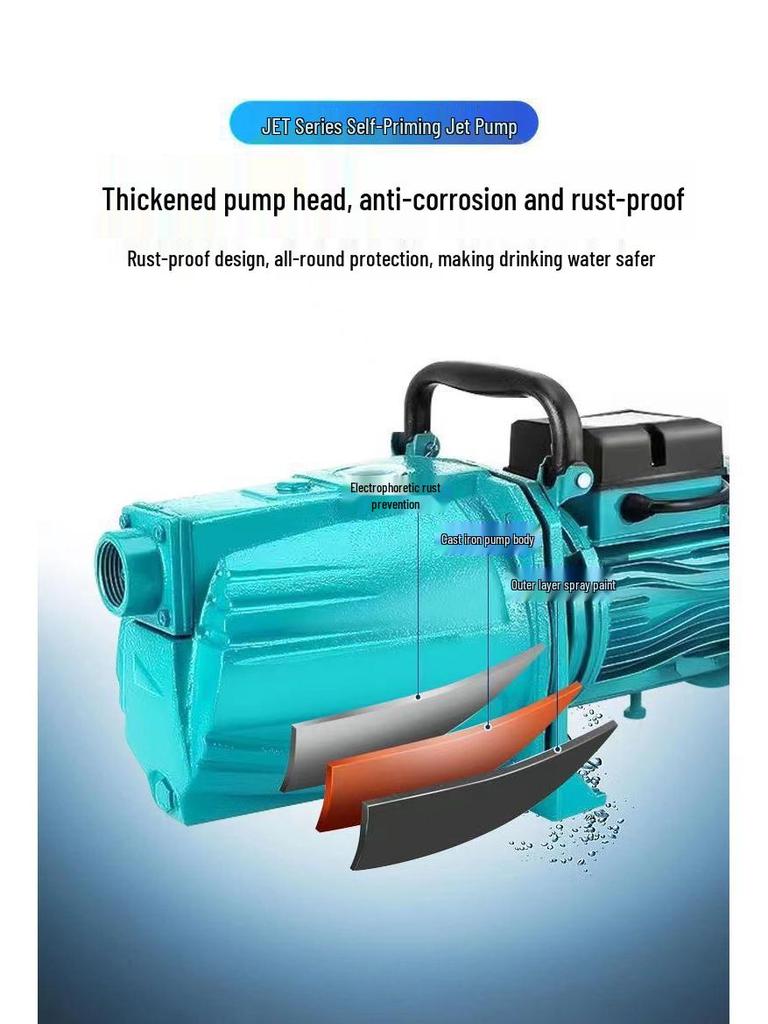 220V Household Self-Priming Automatic Water Booster Pump for Wells