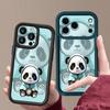 Blue Coat Panda Pattern Case For iPhone 17 Pro Max Funda Shockproof Bumper Cover For iPhone 16 Pro Max 15 14 13 12 11 Air 16E