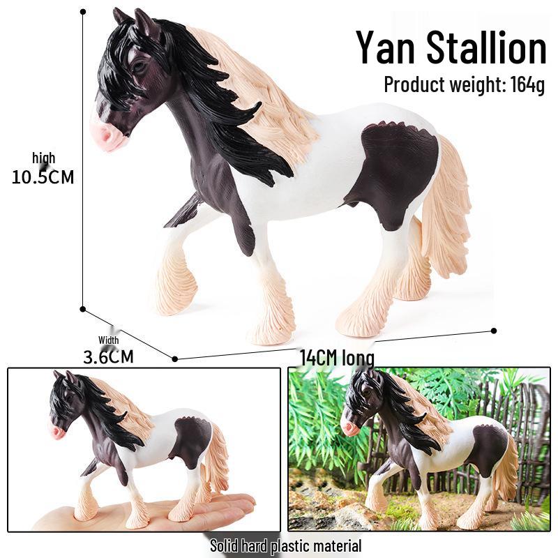 Cross-border Prairie Horse Desktop Ornament: Black & White North American Feral Horse Model