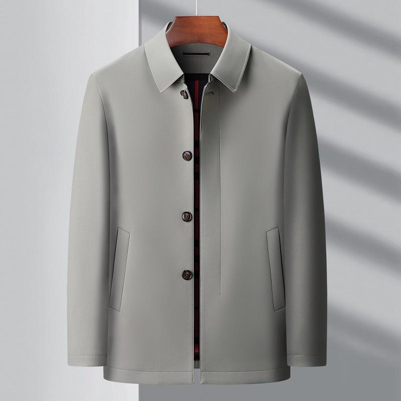 New Lapel Jacket for Men In Spring and Autumn Middle-aged Daddy Suits Anti-wrinkle-free Business Casual Short Jacket