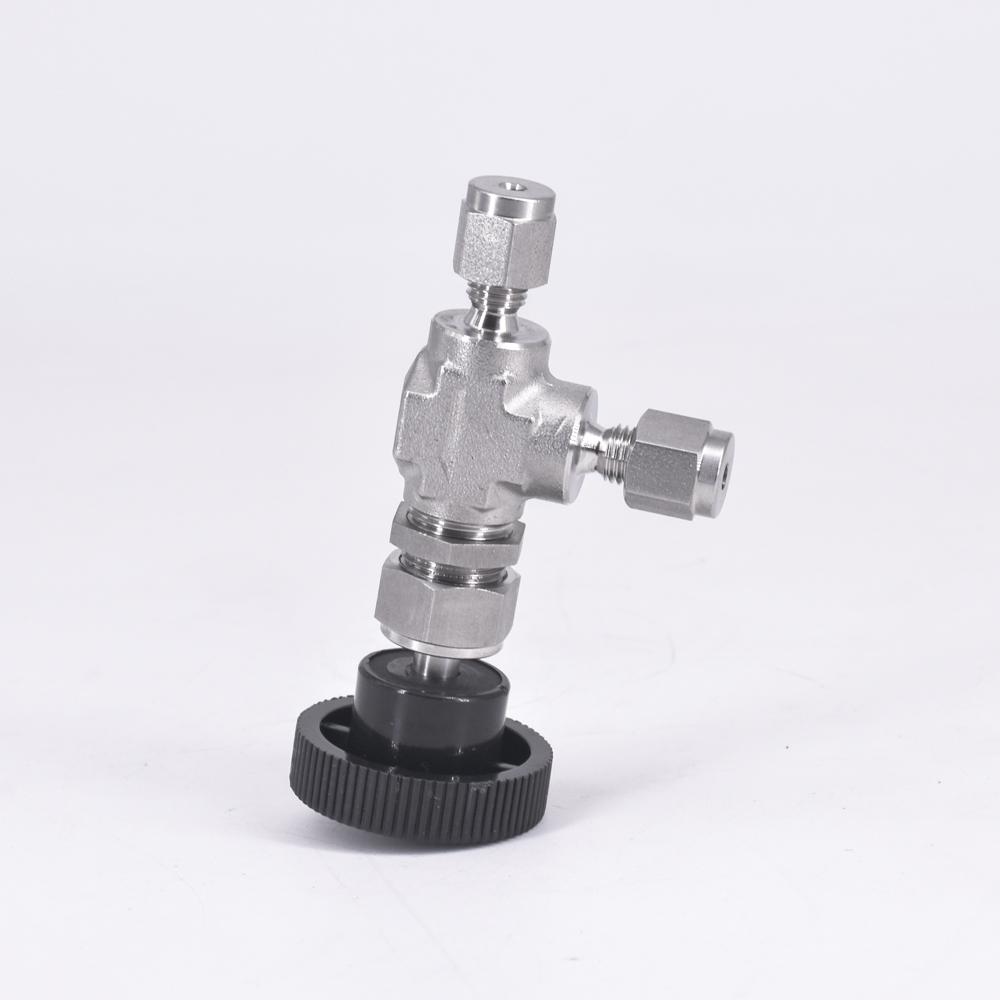 Bulkhead Fit 6mm 1/8" 1/4" OD Tube Compression Angle Needle Valve Crane Elbow Forged 316 Stainless