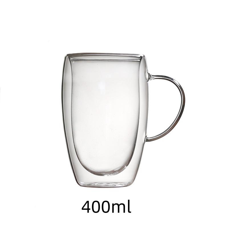 Transparent Double-Layer Insulated Glass Cup - Creative Large Capacity for Coffee, Tea & Wine