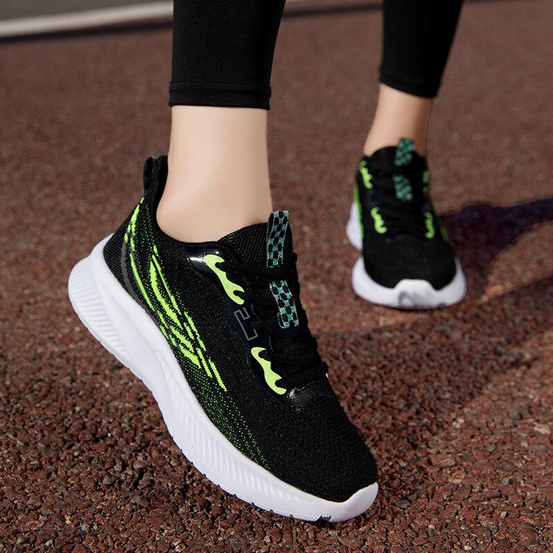 Fashion Colorful Women Running Shoes Breathable Knitted Casual Sports Shoes Female Lightweight Jogging Trainers