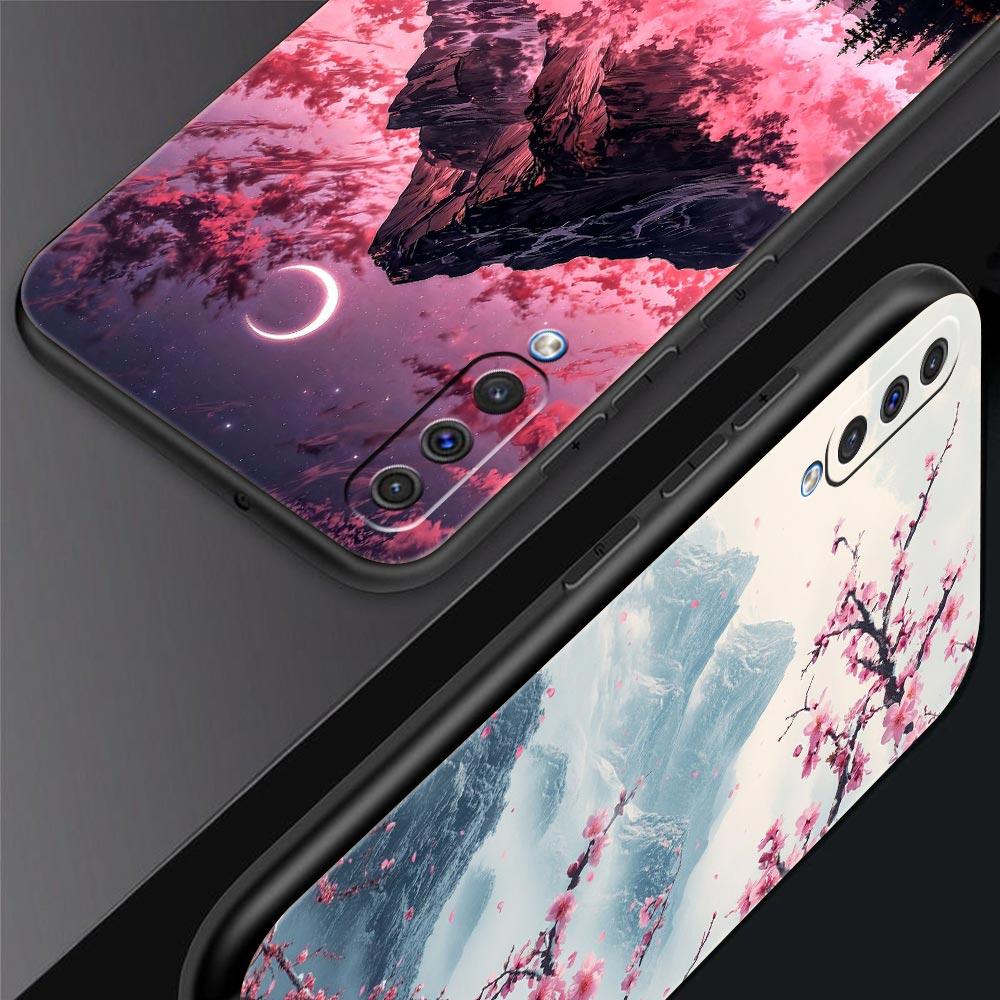 Rosa Sonnenuntergang Berg Handyhülle für Samsung Galaxy A56 A36 A26 A16 A34 A24 A42 A22 A20 A12 A40 A30 A10 5G Weiche TPU Hülle