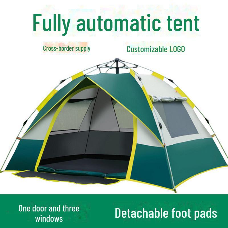 Century Glacier Automatic Folding Tent for 3-4 People: Quick-Open, Double Rainproof for Camping & Beach