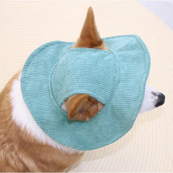Fashion Big Dog Baseball Cap Durable Corduroy Adjustable Pet Sun Hat for Small Medium Large Dogs Golden Retriever Corgi Supplies
