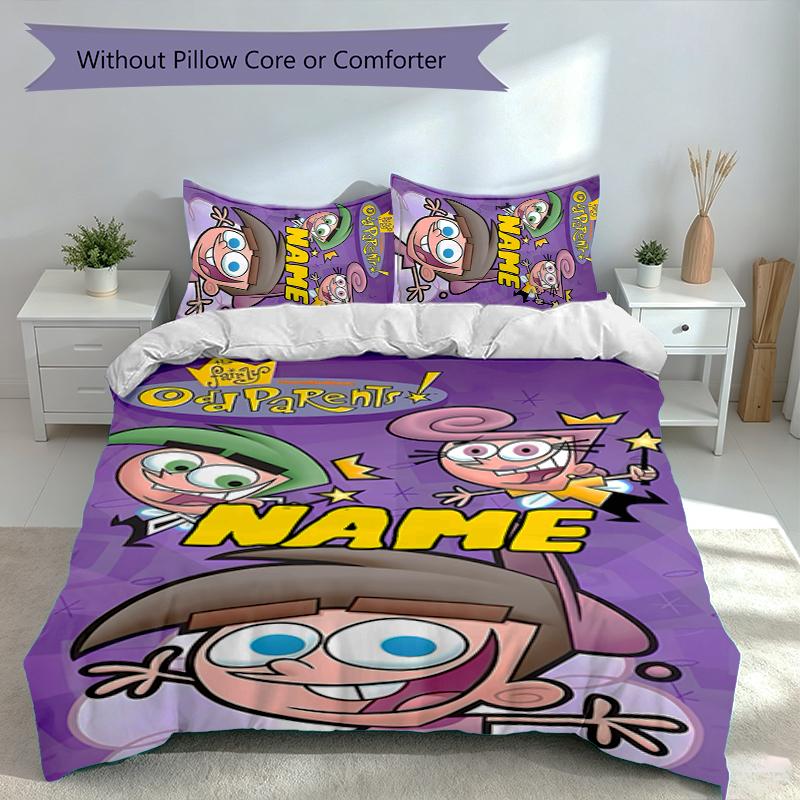 3pcs Custom Name Dexter's Laboratory Set,Includes 1 Duvet Cover and 2 Pillowcases,All-season Bedroom Decor