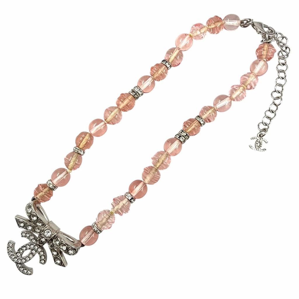 Excellent CHANEL Necklace pink Women B23S Used