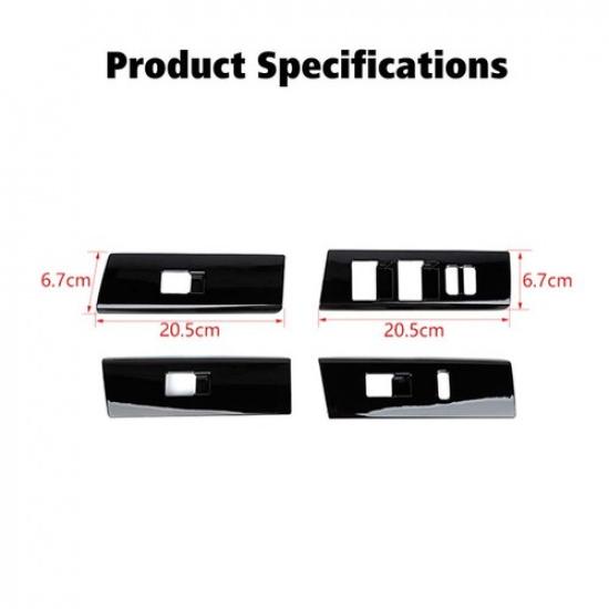 Black Window Lift Switch Button Panel Cover Trim Accessories for 4runner 2010+