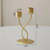 2026 Hot Metal Style Candle Holders Simple Golden Wedding Decoration Bar Party Living Room Home Decor Candlestick Tabletop Decor