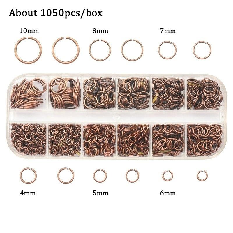 Jewelry Findings Set open jump rings Loose spacer beads Earring hooks Rubber Earring Backs for Jewelry Making DIY handicraft