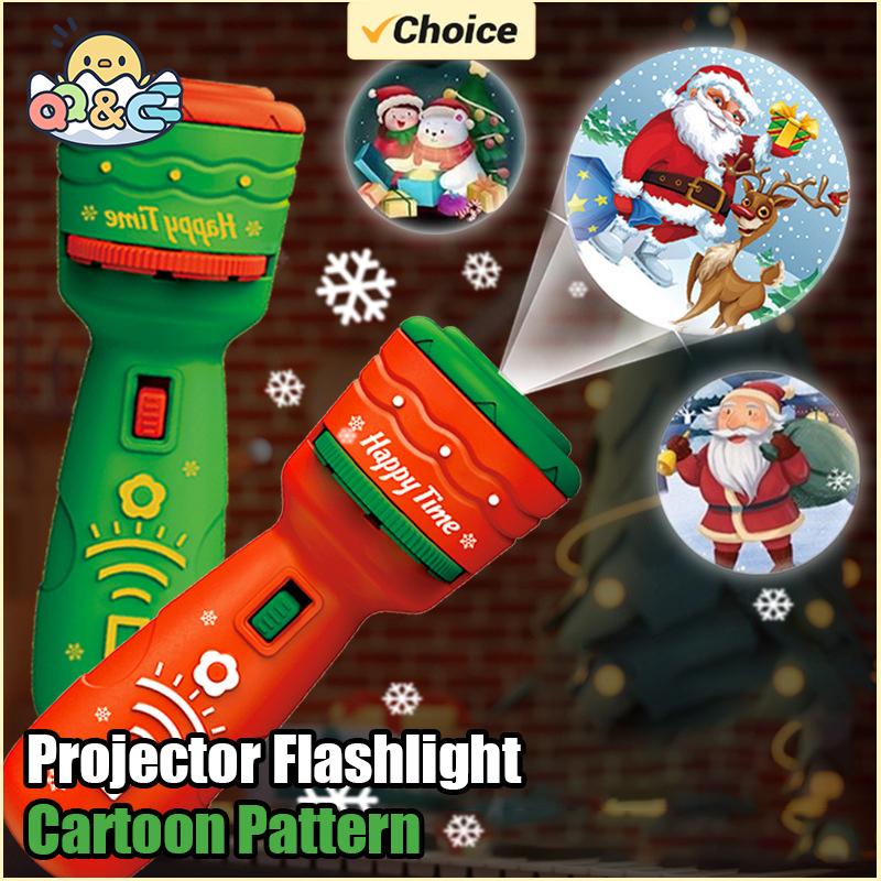 Non-Toxic Children'S Christmas Projector Flashlight Cognitive Lighting Cartoon Pattern Fun Picture Projector Early Education Toys For Kids