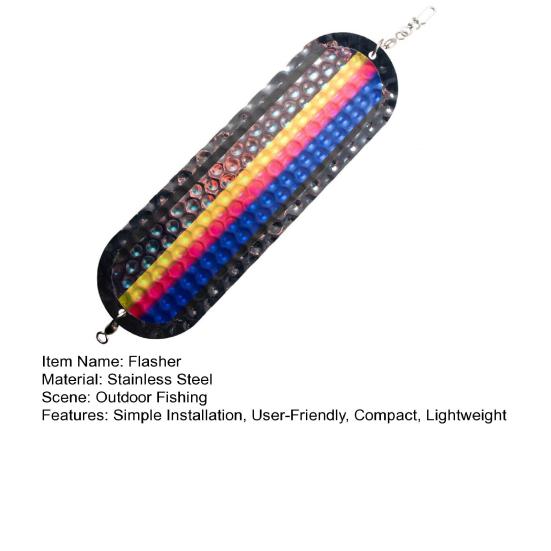 Stainless Steel Trolling Flasher Fishing Lure with Vibrant Colors Metal Dodger for Salmon Trout Fishing Lure Bait