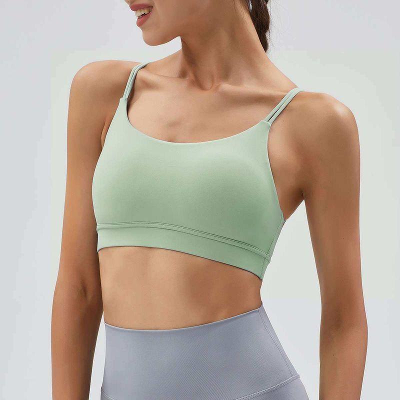 European and American New Style Sports Bra for Women, Shockproof Running Yoga Vest, Beautiful Back, Sexy Strapless Fitness Bra