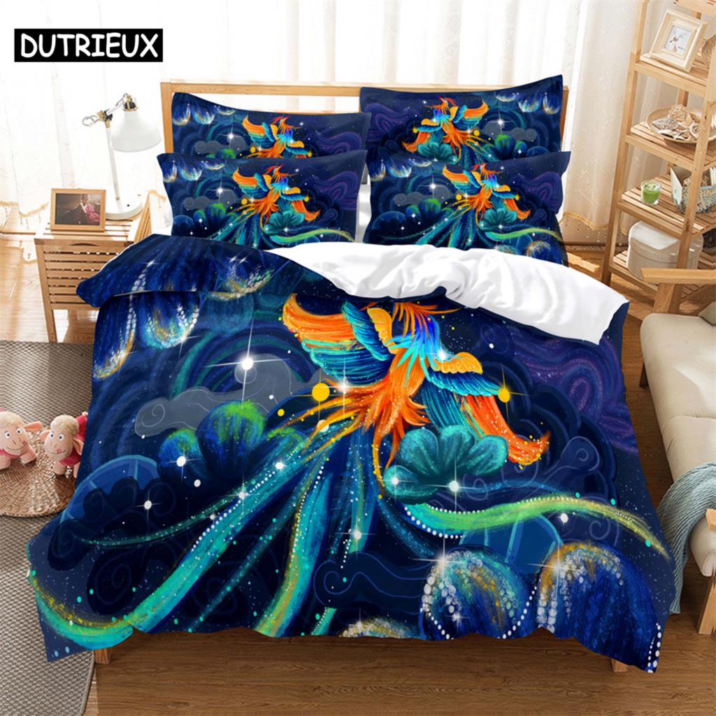 

Phoenix Bedding Set Duvet Cover Set 3d Bedding Digital Printing Bed Linen Queen Size Bedding Set Fashion Design bed cover set (135x200cm)&set