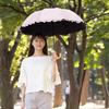 Cool Plus Blocking Compact Long Umbrella with Suitable for Sun and 50cm X 8 Light Blocking and Over UV Grade 1 Light Short UV/Heat/Light Frills, Rain,