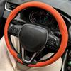 Leather Round Car Steering Wheel Cover Flat-Bottom Breathable Comfortable Feel Steering Wheel Cover D-type Steering Accessories
