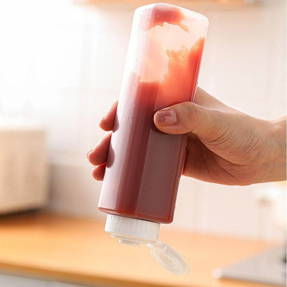 Průhledná láhev na stlačovací omáčku pro čerstvost 200/300 ml Lahve na olivový olej Kečup