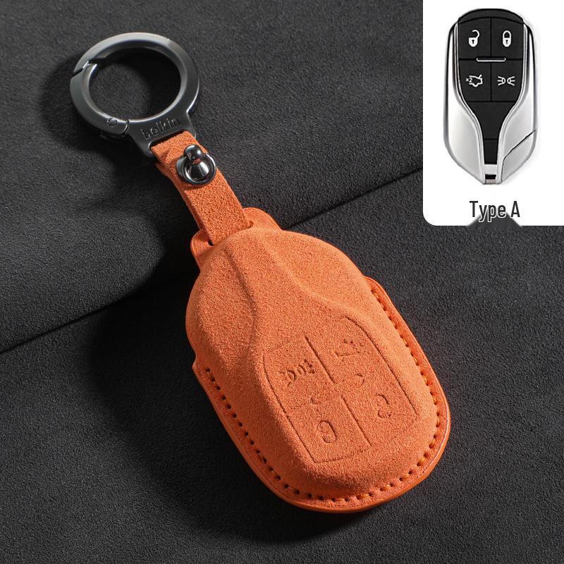 Alcantara Suede 3D Key Bag for Maserati Ghibli/LevanteGT