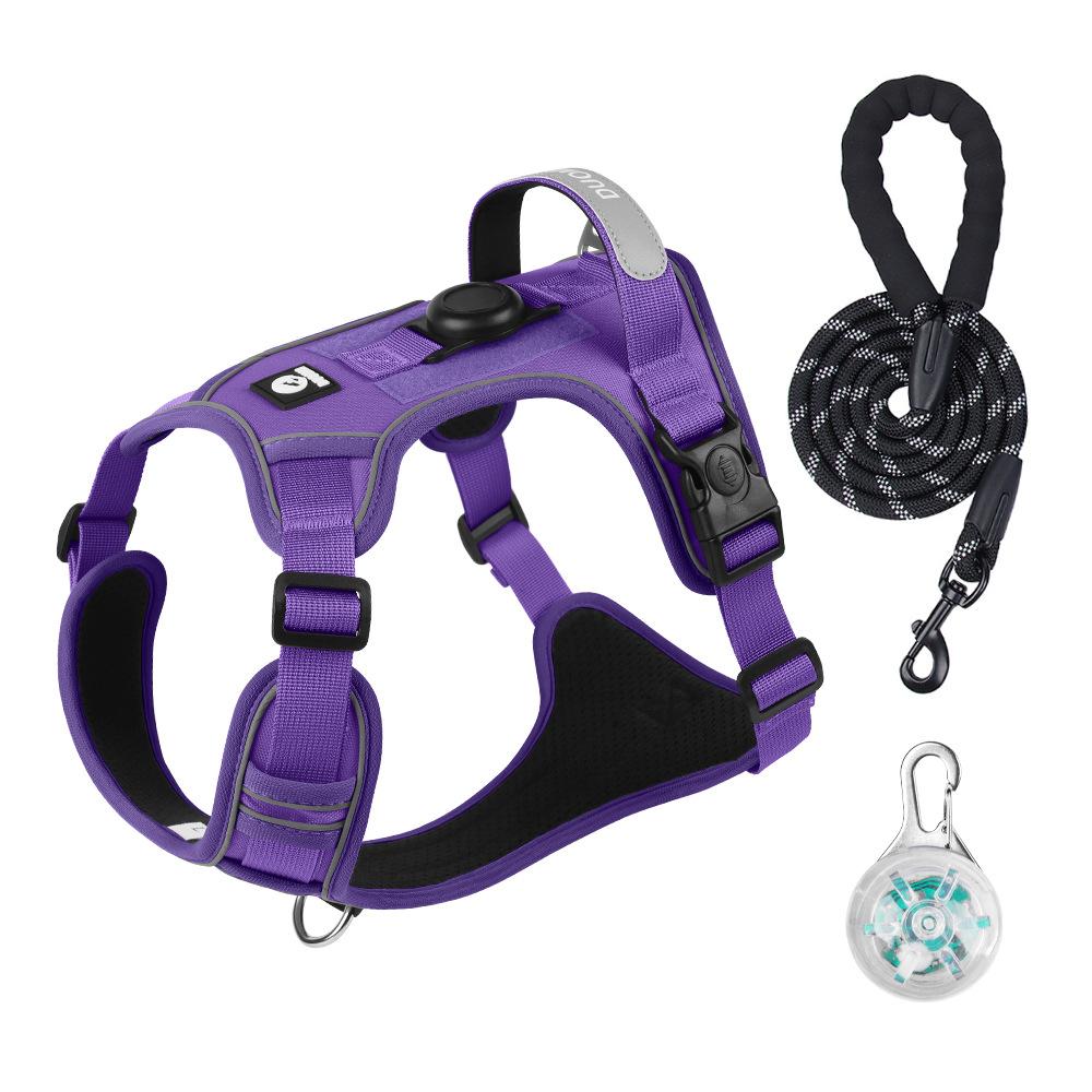 Neues Hundebrust- und Rückenteil für den Außenbereich, explosionsgeschützt, stoßfest und ausbruchsicher, Hundeleine, großes Hundebrust- und Rückenteil, reflektierend, verlustsichere Hundeleine