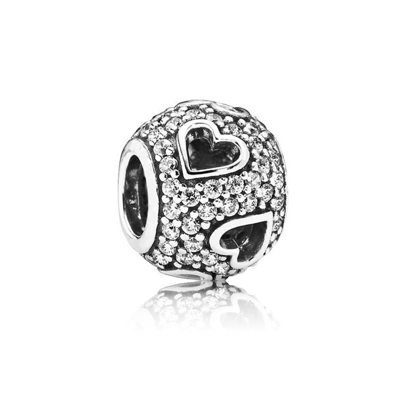 New Copper Heart Colored Heart-Shaped Beads Sea Shell Charm Fit Original Bracelet Accessories Women Jewelry