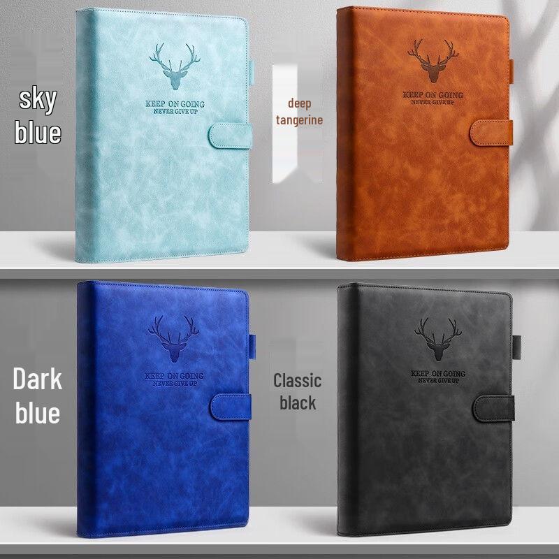 Large A4 Soft Leather Notebook for Students and Professionals