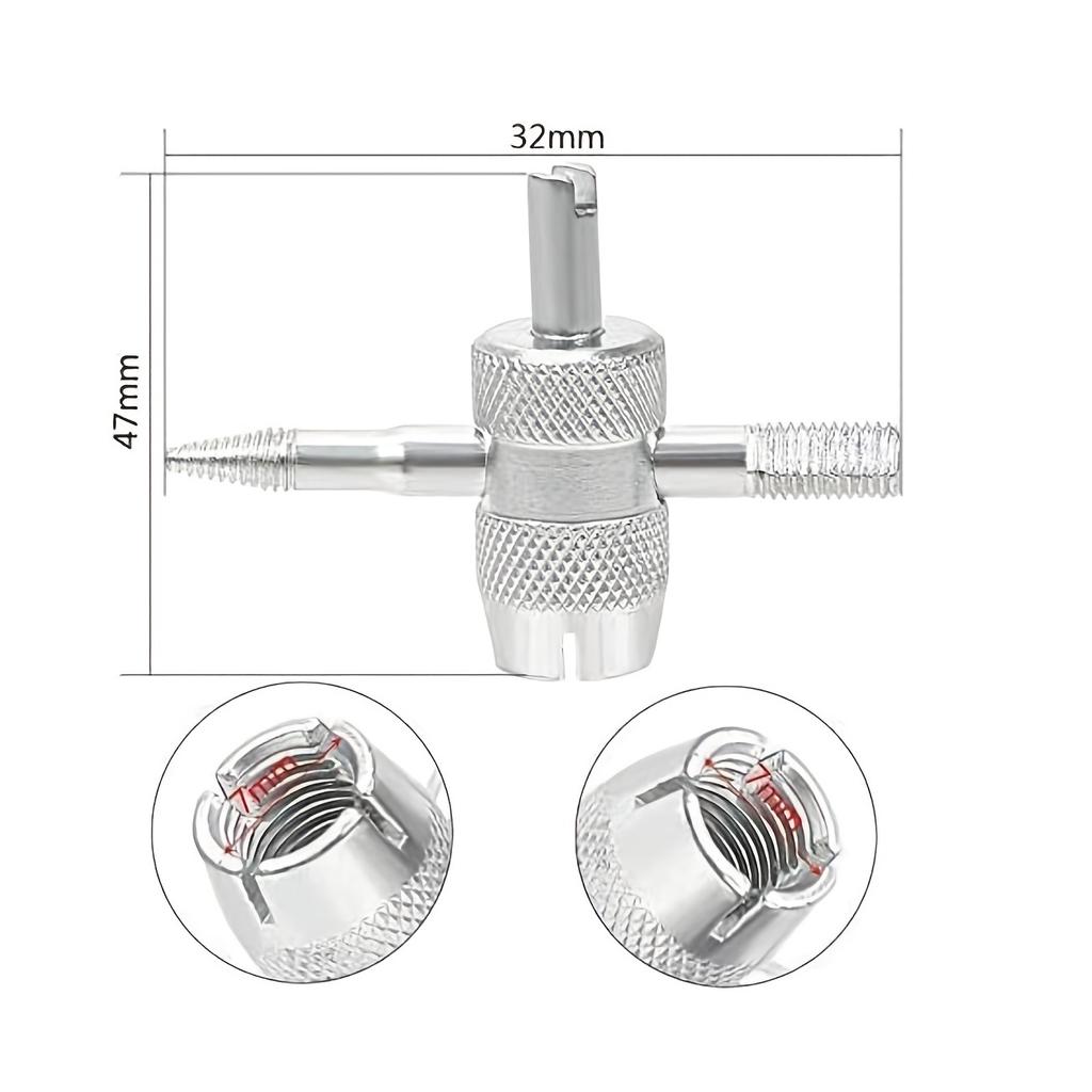 Upgrade Your Tire Maintenance With This 4-in-1 Multifunctional Valve Wrench!
