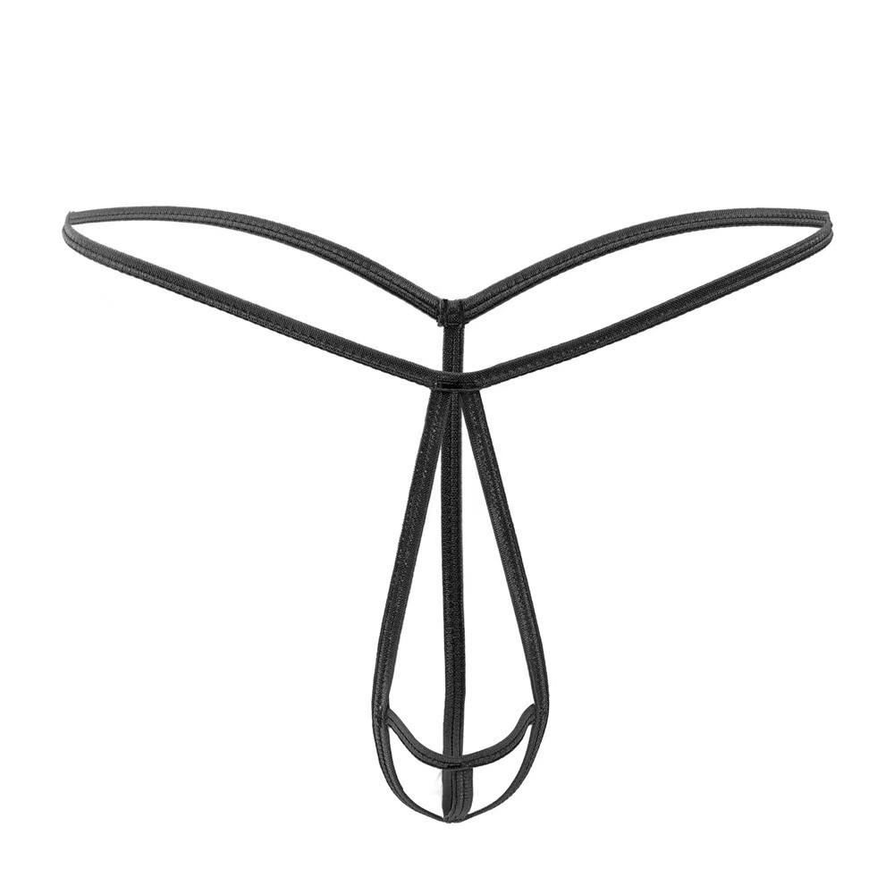 Men's T-Back Thongs Ball Lifter Enhancer Bulge Pouch Panties Sexy Underwear Briefs Exposed Cock Backless Underpants