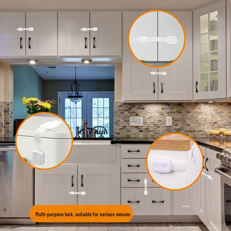 Kindersicherheit Anti-Klemmschutz Multifunktionsschloss für Schränke, Schubladen und Kühlschränke