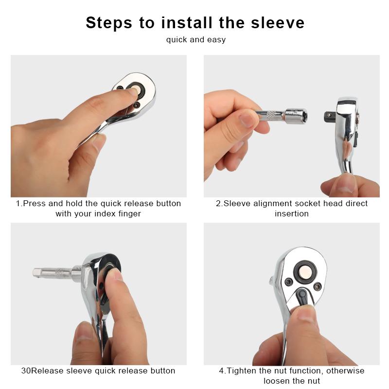 1/4" Torque Ratchet Wrench Set Bicycle Repair Tools For Vehicle Bike Socket Screwdriver Kit Cycling Allen Key Spanner Hand Tool