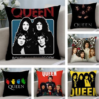 Rock Queen BandS Kissenbezug Kurzer Plüsch Sofa Dekorativ Geschenk Zuhause Doppelseitiger Druck Kissen
