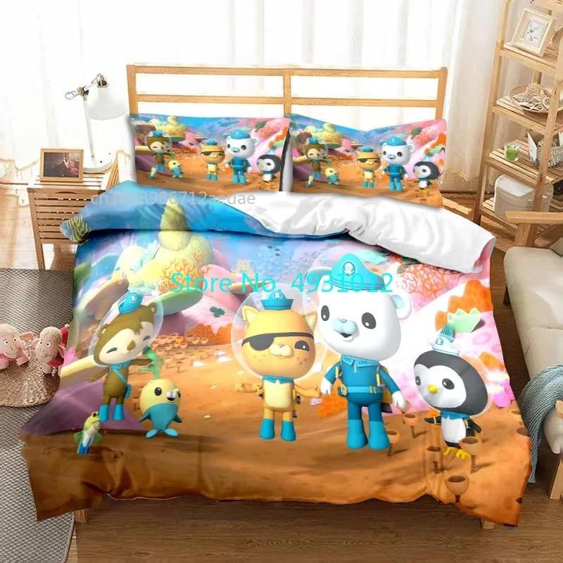 Anime The Octonauts Harajuku Home Decor Child Bedding Set Pillowcase Bedclothes 3D Print Kids Boy Girl Quilt Duvet Cover Gift