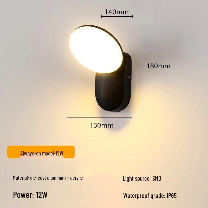 

Водонепроницаемый уличный настенный светильник с датчиком для ворот и входов Warm Light