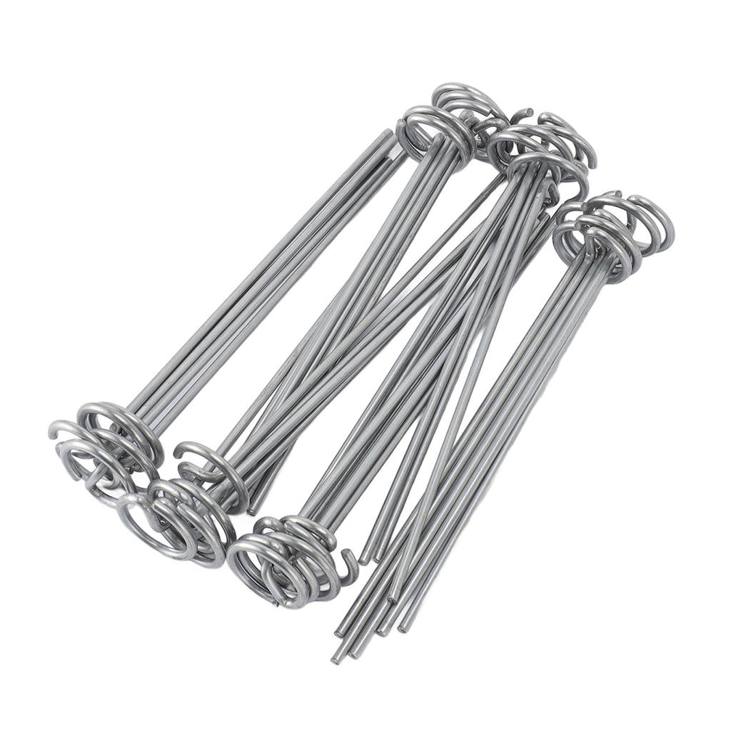 30pcs Circle Top Landscape Pins Galvanized Steel Landscape Fabric Stakes G Shape Landscape Pins for