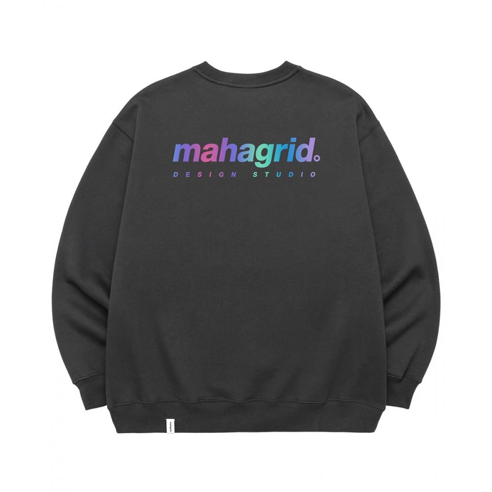 

MAHAGRID RAINBOW REFLECTIVE LOGO CREWNECK CHARCOALMG2BSMM475A