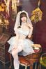 Clearstone Crystal Bride Cosplay Costume for Halloween Women, Silver,