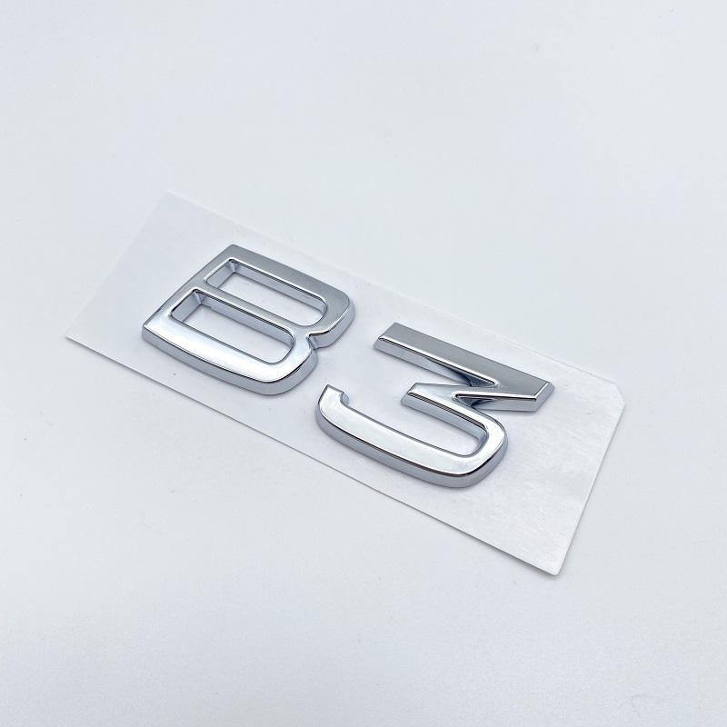 3D Car Styling Chrome Glossy Black Sticker Tail Emblem Rear Decal Letters Logo Badge For Volvo B3 B4 B5 B6 T4 T5 T6 T8