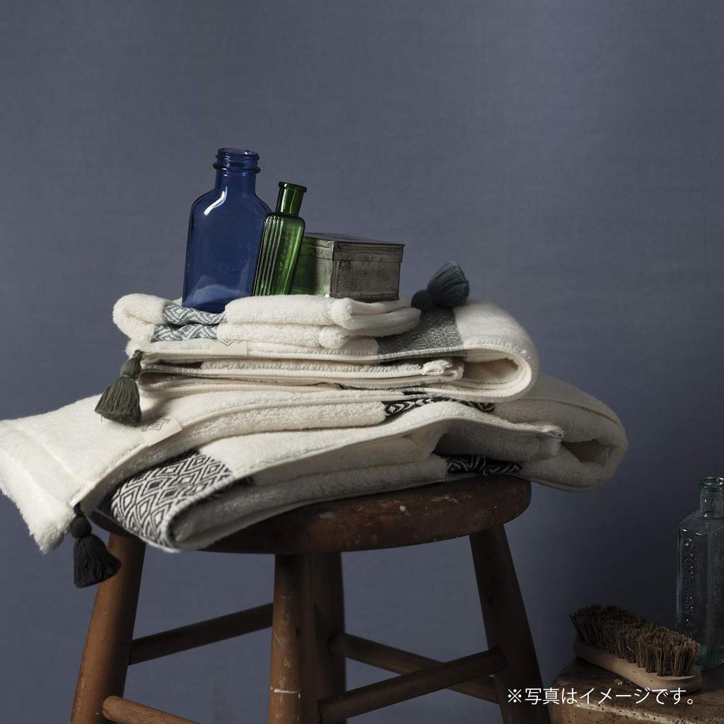 Kusunokibashi Monori Imabari Towel BOHO Border Face 34 x 80cm Towel, Blue, 1-67488-31-B,