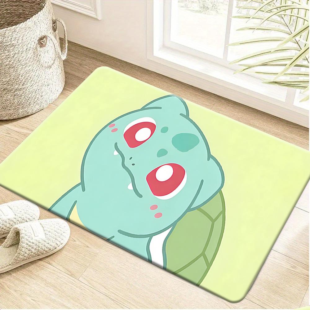 Cute Dizzy Pokemon Starters Print Non-slip Doormat, Soft Absorbent Floor Mat for Home Entrance Living Room Bedroom Decor Rug 40x60cm