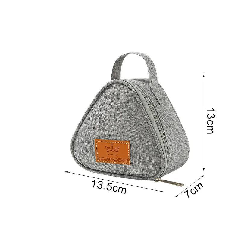 Mini Lunch Box Triangular Insulation Bag Sandwich Rice Ball Food Pouch Adults Kids Bento Boxes Portable Picnic Outdoor Lunch Bag