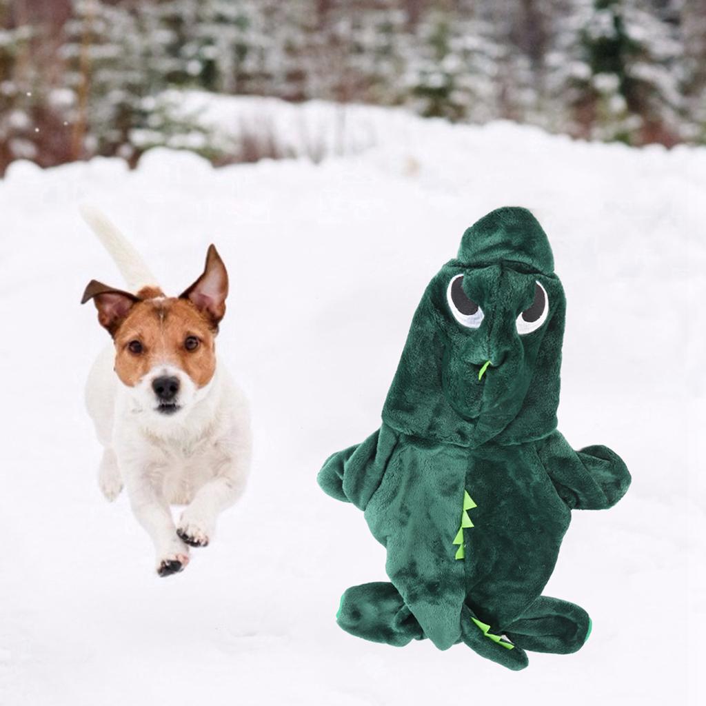 Fleece Winter Cute Dinosaur Dog Clothes Hoodies for Small Dogs Puppy Jacket Clothing Outfit